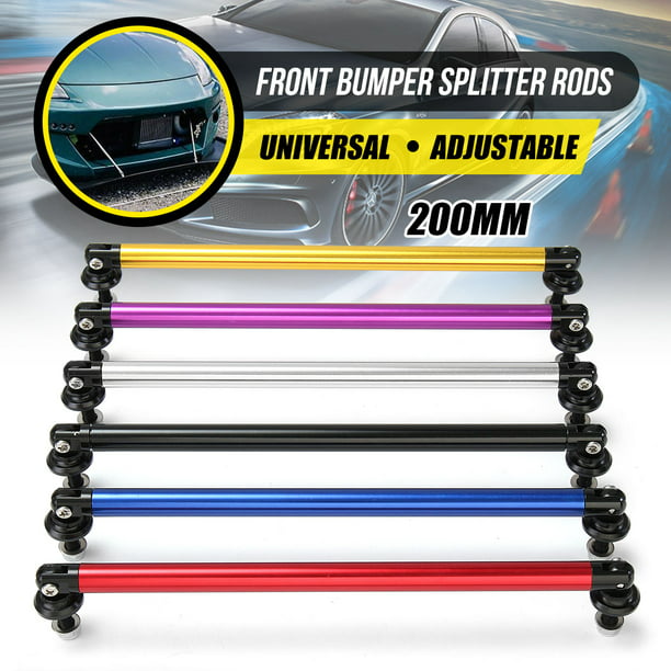 Pair 200mm Adjustable Car Front/Rear Bumper Lip Splitter Strut Brace Rod